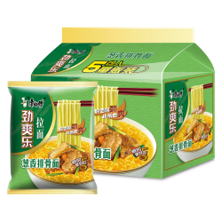 康师傅 方便面 葱香排骨面五连包