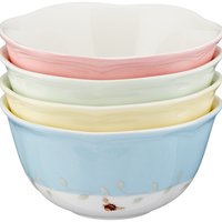 Lenox 蝶舞草甸系列 陶瓷小甜品碗套装 237ml 4件套适用微波炉和洗碗机