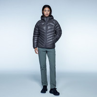喜马拉雅冰雪99连帽鹅绒服900蓬99绒雪山攀登专业户外抗寒防风羽绒服 幻影黑 900蓬99鹅绒
