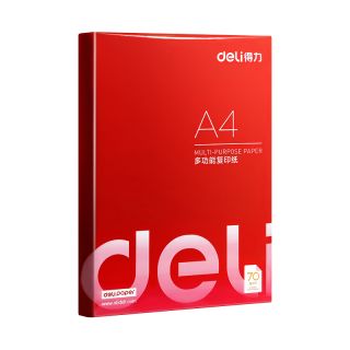 得力 a4纸打印纸复印纸70g办公用品a4双面打印凭证纸70g单包100张