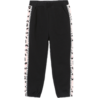 ELLE KIDS 女童运动长裤春秋中大童休闲裤卫裤侧边印花