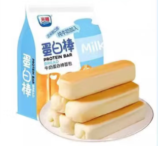 光明 蛋白棒面包2包 豆乳味270g+牛奶味270g