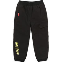 ELLE KIDS 秋冬季男童运动裤休闲保暖长裤中大童儿童大口袋束脚裤厚