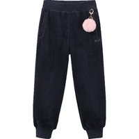 女童金丝绒保暖运动裤冬装中大儿童外穿加厚长裤子