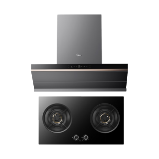 PLUS会员：美的 蒸汽洗AK7pro飓风版 抽吸油烟机 30风量 AK9 PRO+QD52