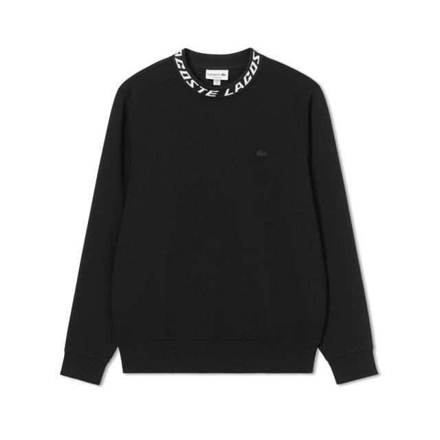 LACOSTE 法国鳄鱼 领口字母logo印花圆领套头卫衣