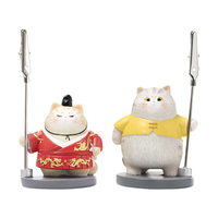 博物文创 故宫猫桌面便签夹座创意摆件照片夹记事留言夹复古风工艺品办公礼品女生日礼物新年情人节 全套2款