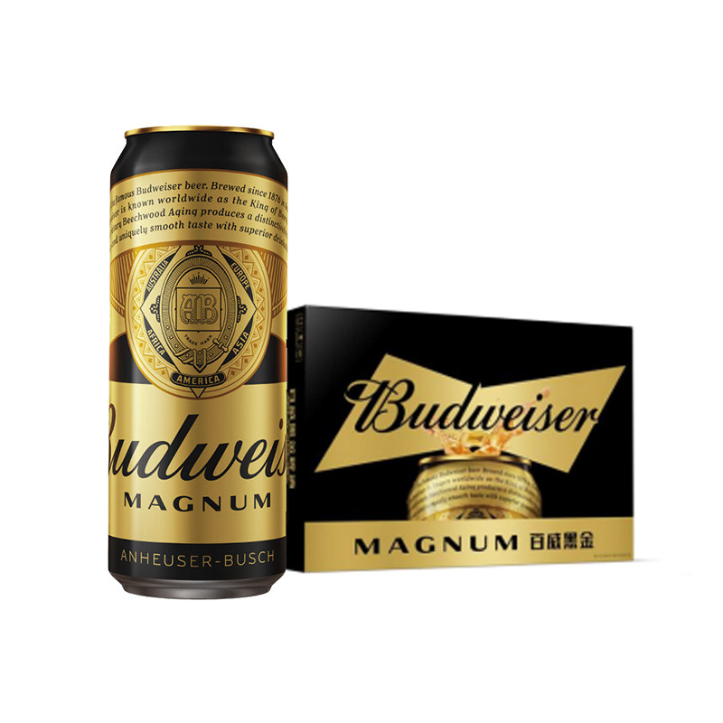  Budweiser/百威 深色拉格 黑金啤酒  包装，罐装 1x12x500ml 500ml