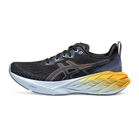 ASICS亚瑟士NOVABLAST 4男子减震回弹跑鞋轻量透气专业运动鞋 黑色/蓝色 40