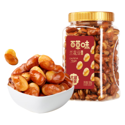 百草味 兰花豆盐焗味500g 罐装炒货蚕豆坚果干果休闲零食小吃