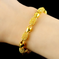 晴夫人 Qingfuren 晴夫人 镀金镂空手链 大号