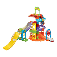 伟易达（VTECH）儿童玩具神奇轨道车警察局电动火车站消防局飞机场男女孩 旋风轨道【配拖车*1】