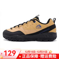 361°男鞋运动鞋秋冬季防风保暖徒步登山鞋防滑耐磨户外休闲鞋男 羊皮纸色/曜石黑 -3310 39