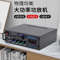 LDZS 大功率蓝牙功放机 U盘插卡收音机音频放大器K歌功放公共广系统