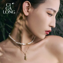 CIGALONG Ciga Long CIGALONG 时来运转巴洛克珍珠项链吊坠 CIGALONG20224015