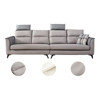 全友家居简约科技布沙发北欧四人位沙发直排客厅家用小户型一字沙发