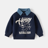 WELLKIDS 假两件卫衣 男童 可拆卸领