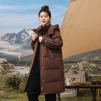 艾格 ETAM 女士羽绒服 长款舒适高克重鸭绒保暖外套 86978