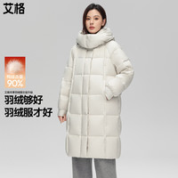 艾格 ETAM 女保暖中长款加厚绒款羽绒服休闲户外时尚3085