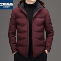 高档轻薄羽绒服男潮流中年帅气修身冬季外套男修身上衣保暖