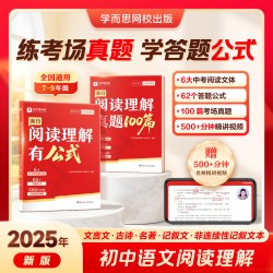 学而思 初中语文阅读满分系列 答题公式答题模板技巧专项训练 初中通用备战中考语文必刷题模板训练-WX
