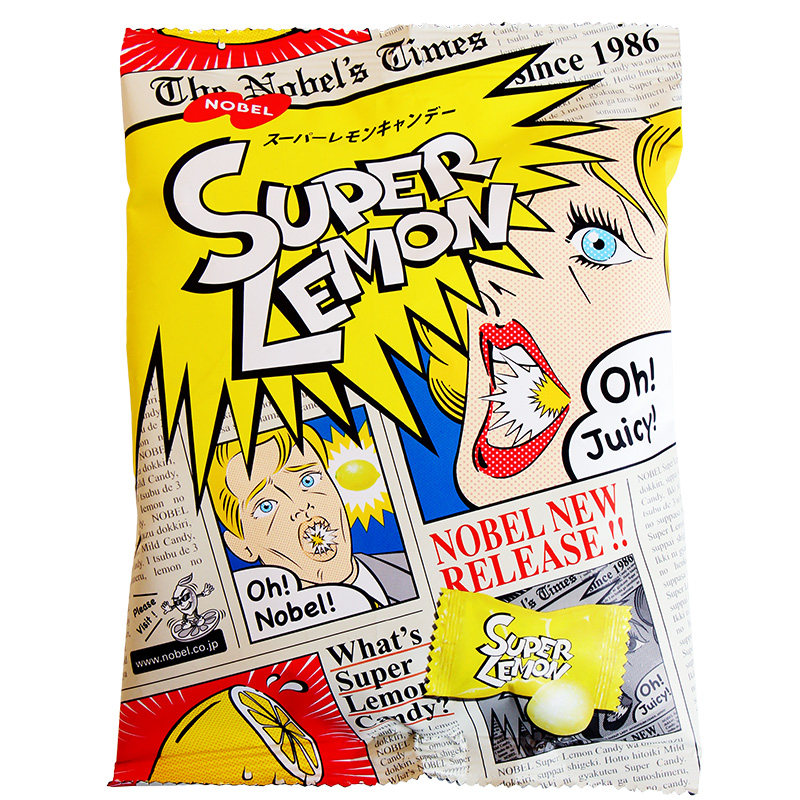NOBEL 日本nobel诺贝尔超酸柠檬糖尖叫superlemon变态爆酸巴尼特硬糖果