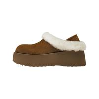 百丽复古毛边毛毛鞋女26春新增高保暖勃肯鞋B3024AM6 棕色 38