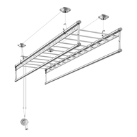 金贵夫人 升降晾衣架2.4m+15个衣架+15根母婴杆