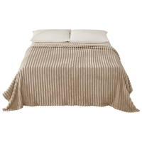 一默毛毯子四季通用沙发盖毯亲肤法兰绒办公室午睡空调毯单人加厚毛毯 【卡其】细腻柔软丨深度保暖 100*120cm