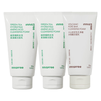 悦诗风吟 绿茶氨基酸控油火山岩泥深层清洁洗面奶泡沫乳女补水卸妆清爽 3件 150ml*2+150ml