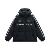 卡帕（Kappa）夏之光同款运动羽绒服秋冬泽西风男女连帽保暖K0FZ2YY11D黑M