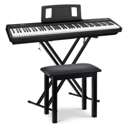 Roland FP系列 FP-18 电钢琴 88键重锤 黑色 主机+便携X琴架+单踏板+礼包