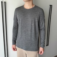 移动端：KROCEUS 男超细100%美利奴羊毛内衣美丽诺抗菌保暖上衣