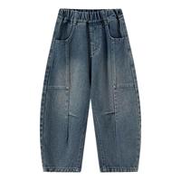 小象汉姆童装男童加绒牛仔裤儿童秋冬裤子2025儿童冬装长裤潮