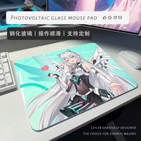 千奇梦 天选姬玻璃鼠标垫超大电竞游戏桌垫硬质钢化电脑键盘垫FPS男外设