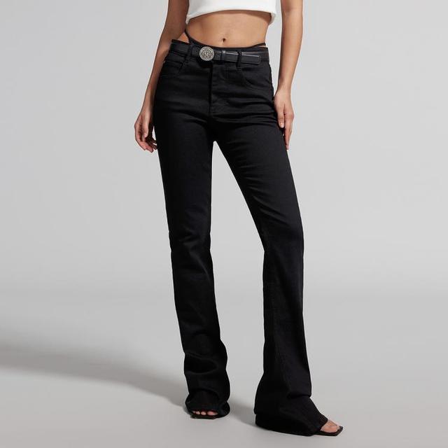 MISS SIXTY 牛仔裤复古显瘦拼接腰微喇叭裤马蹄裤女士