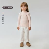 Teenie Weenie 小熊童装秋冬款男女童宝立领刺绣条纹T恤