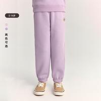 Teenie Weenie 小熊童装25秋冬女童休闲百搭加绒卫裤