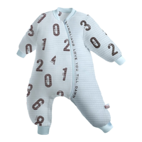 L-LIANG 良良 婴儿分腿式睡袋 夹棉款 启蒙蓝 100cm