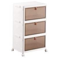 折叠鞋盒鞋子收纳盒透明鞋柜球鞋展示柜收纳省空间家用鞋架子 0x0x0cm 白色5层2列（10格）【可折叠/皮质把手/磁吸翻盖】