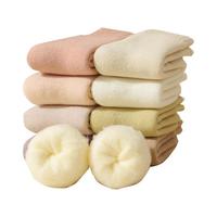 TEMOOUES/体慕 羊绒袜子女秋冬款中筒袜加绒加厚羊毛月子袜睡眠保暖冬季地板长袜