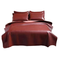 蒙玛特高端轻奢天然牛皮席头层水牛皮凉席加厚整张无拼接1.8*2米皮席子 经典牛皮席(单席子) 单凉席  90*200