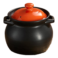 京东京造 3.8L砂锅煲汤熬药煮粥焖饭炖锅养生汤锅煲明火使用 海肚焖炖砂锅