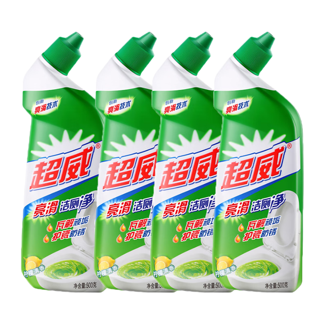 88VIP：超威 亮滑香氛洁厕净 500g*4瓶