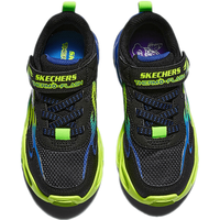 Skechers斯凯奇童鞋男童闪灯鞋秋季休闲运动鞋儿童鞋开关发光潮鞋400103L 黑色/蓝色/柠檬色/BBLM 28