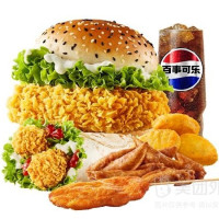 堡卷双主食+3拼小食+可乐兑换券·1张 1次券