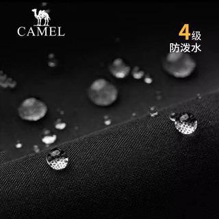 骆驼（CAMEL）户外冲锋软壳裤加绒御寒保暖防风防水工装束脚裤 A14CZ01633  S 黑橄榄