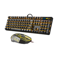 MageGee 机械风暴套装 机械键盘鼠标套装 黑色橙光 青轴