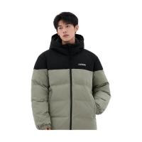 adidas 火锅羽绒服男连帽外套 卵石银灰 L