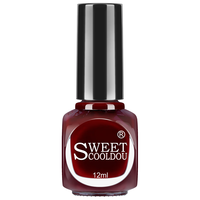 移动端、京东百亿补贴：SweetCoolDou 不可撕拉指甲油免烤快干 醉酒红12ml酒红色车厘子红美甲CD038